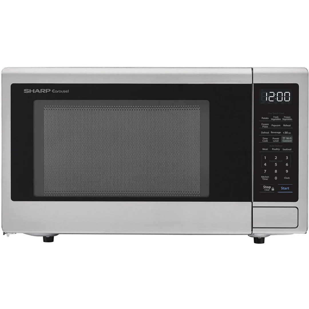 Sharp 1.1 cu. ft. 21 in. Countertop Microwave with Alexa-Enabled Controls in Stainless Steel (SMC1139FS)