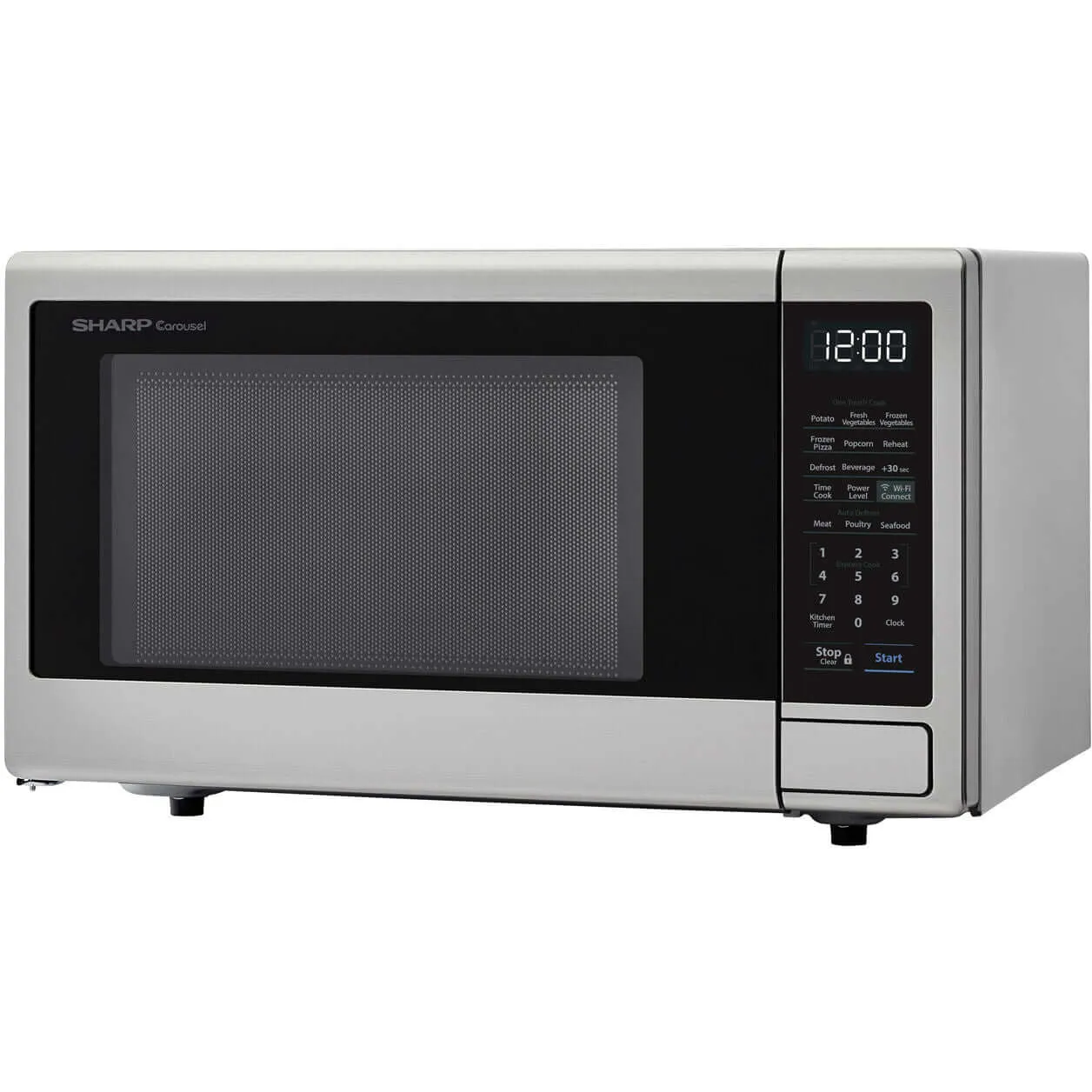 Sharp 1.1-Cu. Ft. 21 in. Countertop Microwave with Alexa-Enabled Controls in Stainless Steel (ZSMC1139FS)