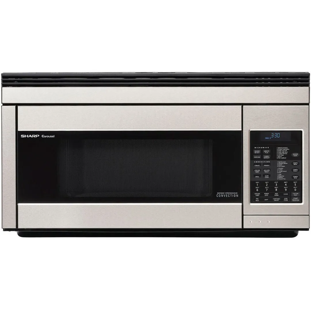 Sharp 1.1 cu. ft. 850W 30 in. Over-the-Range Convection Microwave in Stainless Steel (R1874T)