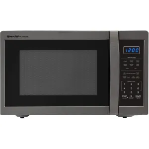 Sharp Carousel 1.4 cu. ft. 1100W 21 in. Countertop Microwave Oven in Black Stainless Steel (SMC1452CH)