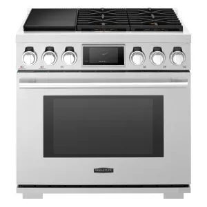 Signature Kitchen Suite SKSDR360SS 36-Inch Dual-Fuel Pro Range With Steam-Combi Oven And Sous Vide