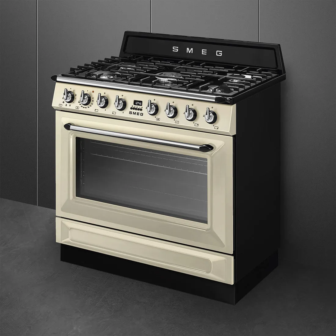 Smeg 90cm Victoria Duel Fuel MF Freestanding Cooker Cream