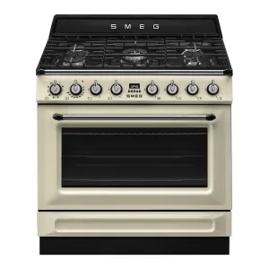 Smeg 90cm Victoria Duel Fuel MF Freestanding Cooker Cream