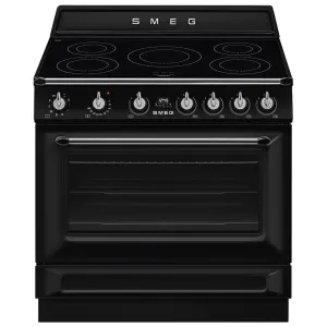 Smeg 90cm Victoria Induction MF Freestanding Cooker Black