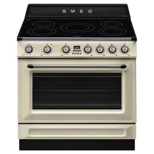 Smeg 90cm Victoria Induction MF Freestanding Cooker Cream