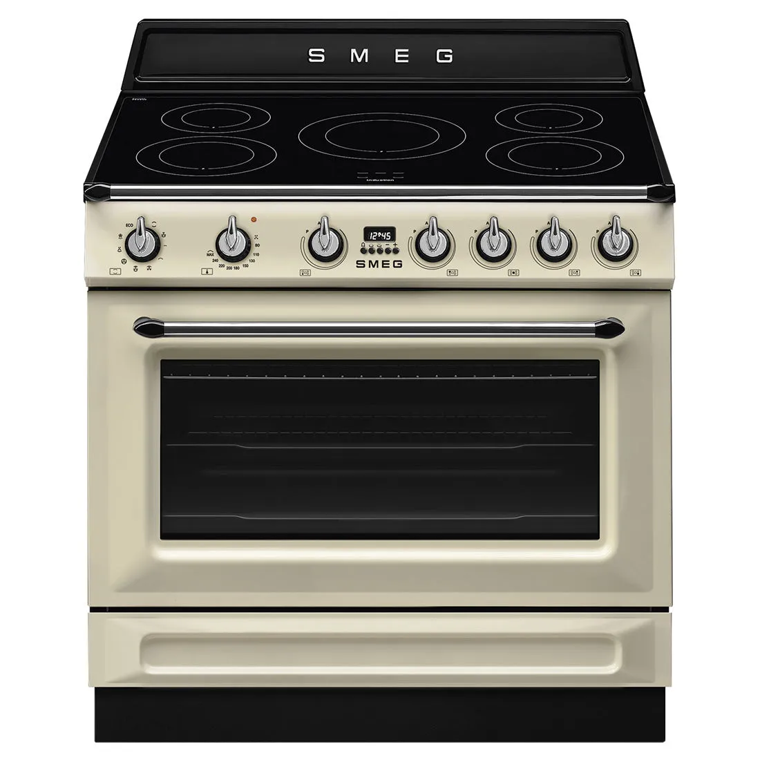 Smeg 90cm Victoria Induction MF Freestanding Cooker Cream