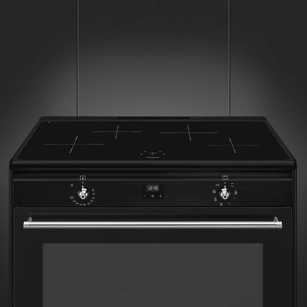 Smeg Classic Freestanding Cooker with Induction Cooktop 90cm Black