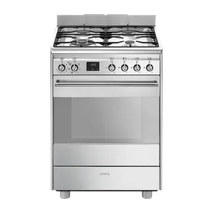 Smeg Classic Freestanding Dual Fuel Cooker Stainless Steel 60cm