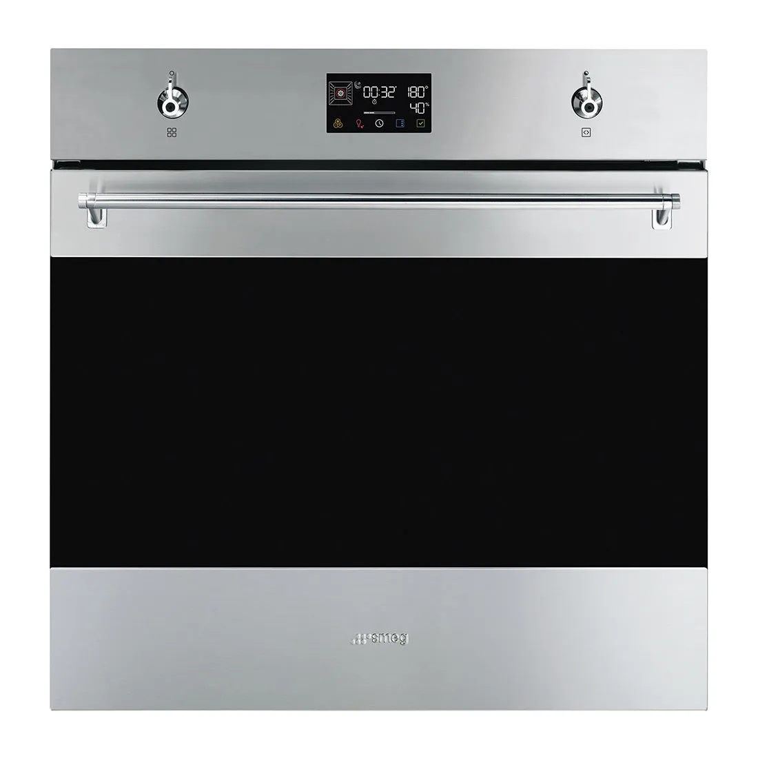 Smeg Classic Galileo Pyrolytic Steam 40 Oven Compact Screen Stainless Steel 60cm