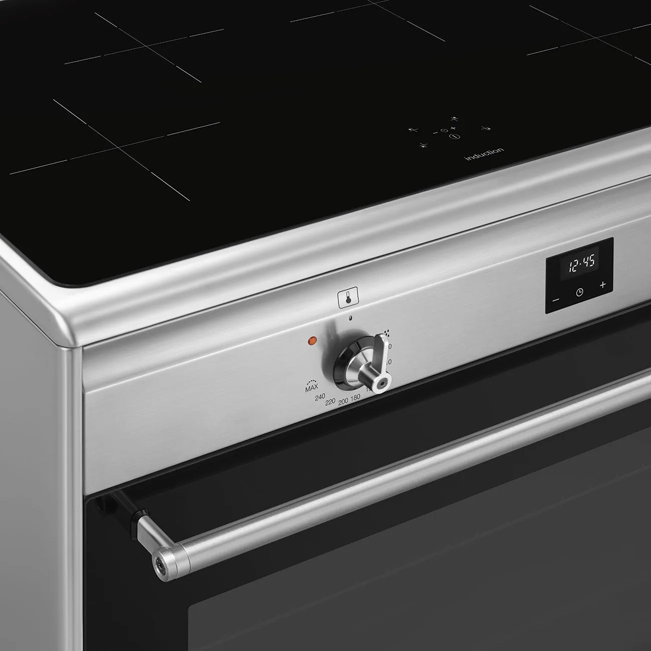 Smeg Classic Upright Cooker with Induction Cooktop Stainless Steel