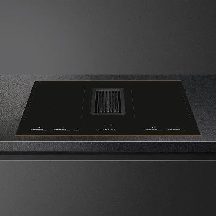 Smeg HOBD682R 83cm Dolce Stil Novo Venting Induction Hob with Copper Trim