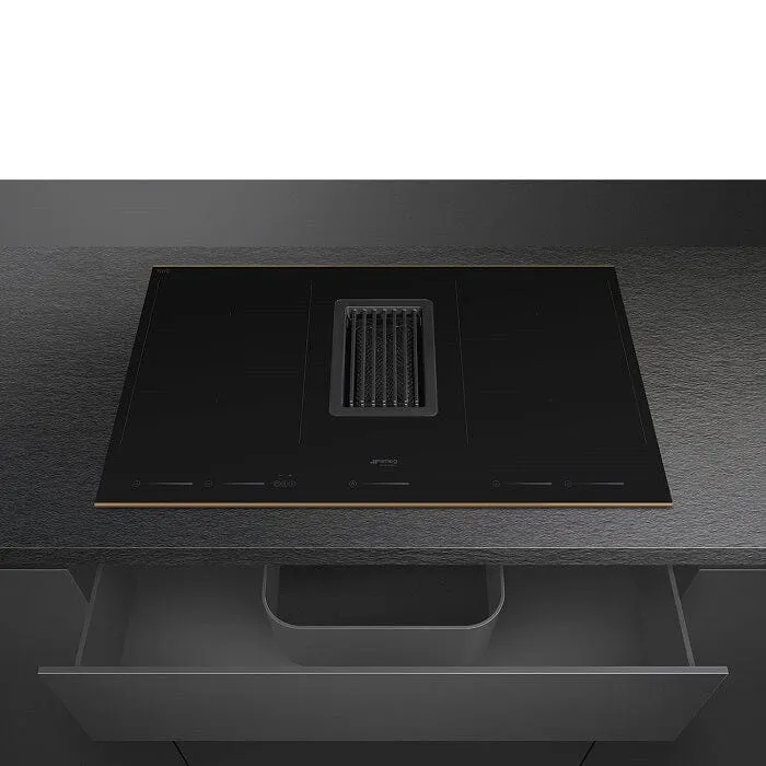 Smeg HOBD682R 83cm Dolce Stil Novo Venting Induction Hob with Copper Trim