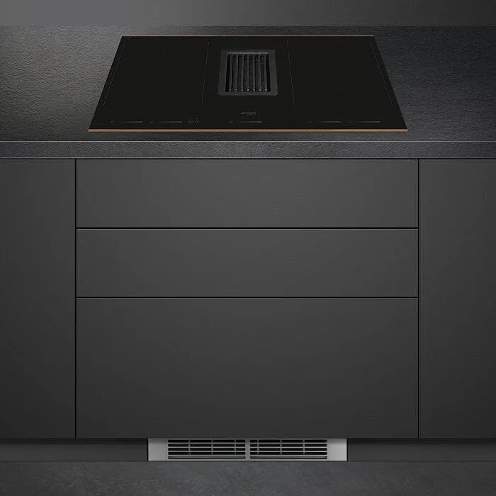 Smeg HOBD682R 83cm Dolce Stil Novo Venting Induction Hob with Copper Trim