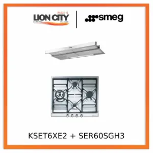 Smeg KSET6XE2   SER60SGH3 Hood & Hob Bundle
