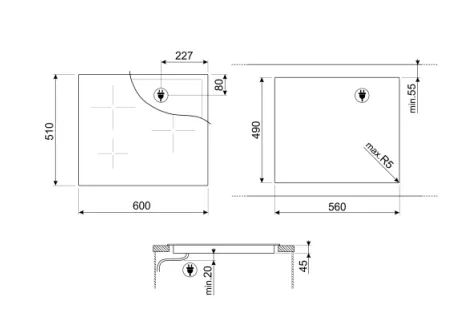 Smeg KSET6XE2   SI5632D Hood & Hob Bundle