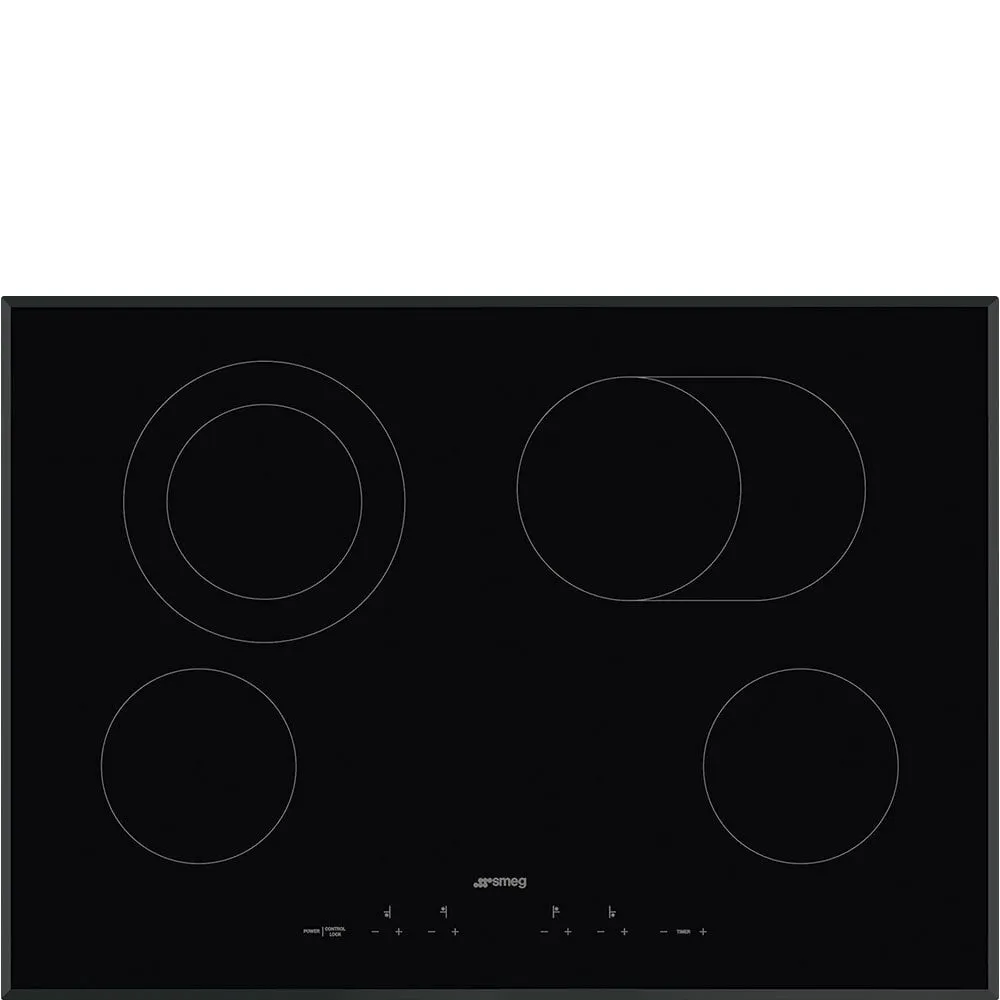 Smeg SEU304EMTB 70Cm (30") Ceramic Cooktop Black Glass, Beveled