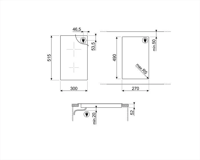 Smeg SI5322B 30cm Induction Hob