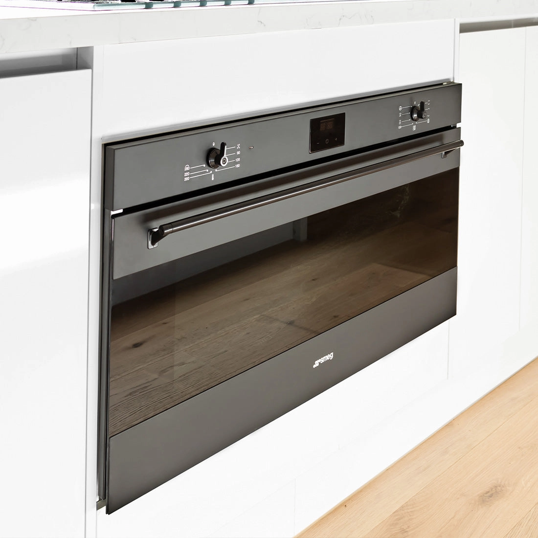 Smeg Classic Thermoseal Oven Matte Black 90cm