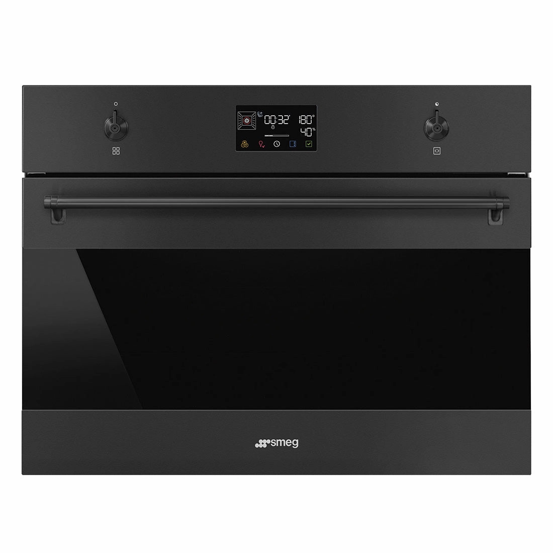 Smeg Compact Classic Steam 100 Oven Matte Black
