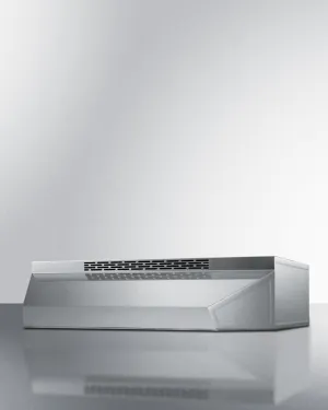 Summit ADAH1630SS 30" Under Cabinet Convertible Range Hood, Ada Compliant