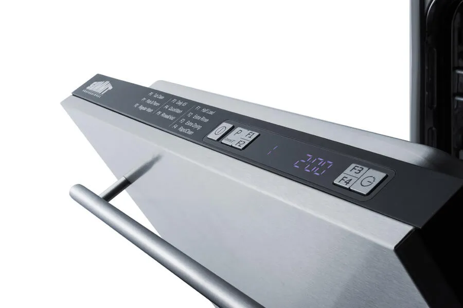 Summit DW18SS2ADA 18" Wide Ada Compliant Energy Star Qualified Dishwasher With Stainless Steel Or Panel-Ready Door, Made In Europe