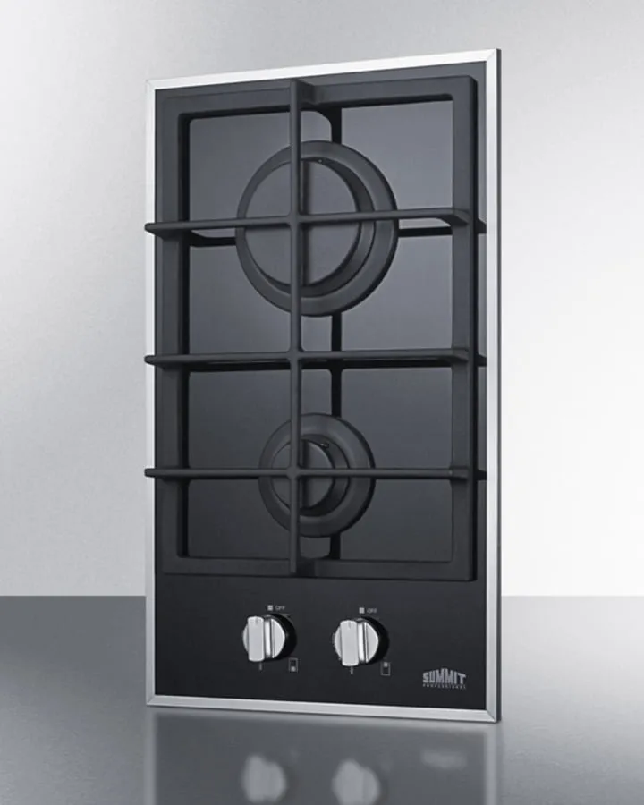 Summit GC2BGL 12" Wide 2-Burner Gas Cooktop