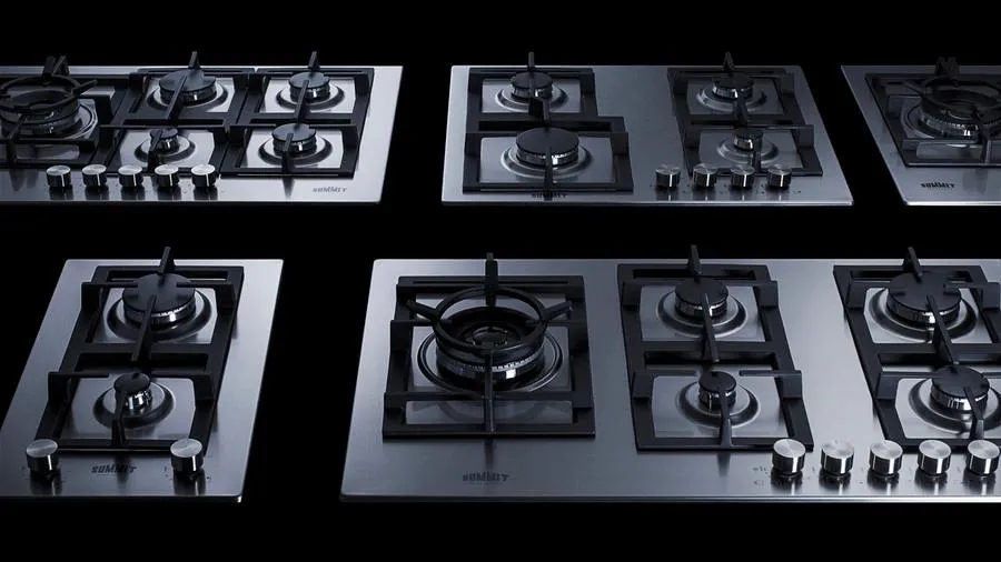 Summit GCJ2SSLPTK15 15" Wide 2-Burner Propane Gas Cooktop In Stainless Steel
