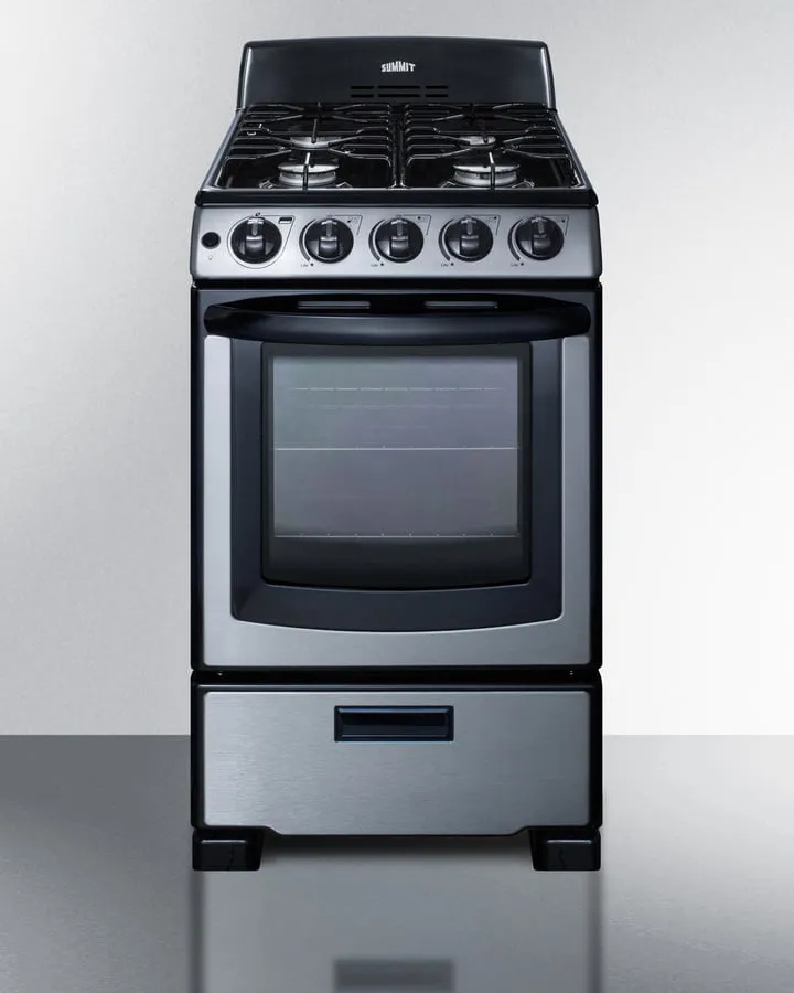 Summit PRO201SS 20" Wide Gas Range
