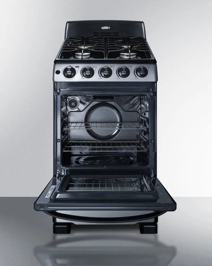 Summit PRO201SS 20" Wide Gas Range