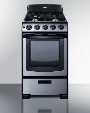 Summit PRO201SS 20" Wide Gas Range