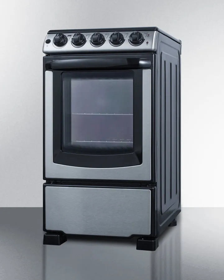 Summit REX2071SSRT 20" Wide Electric Smooth-Top Range