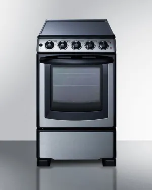 Summit REX2071SSRT 20" Wide Electric Smooth-Top Range