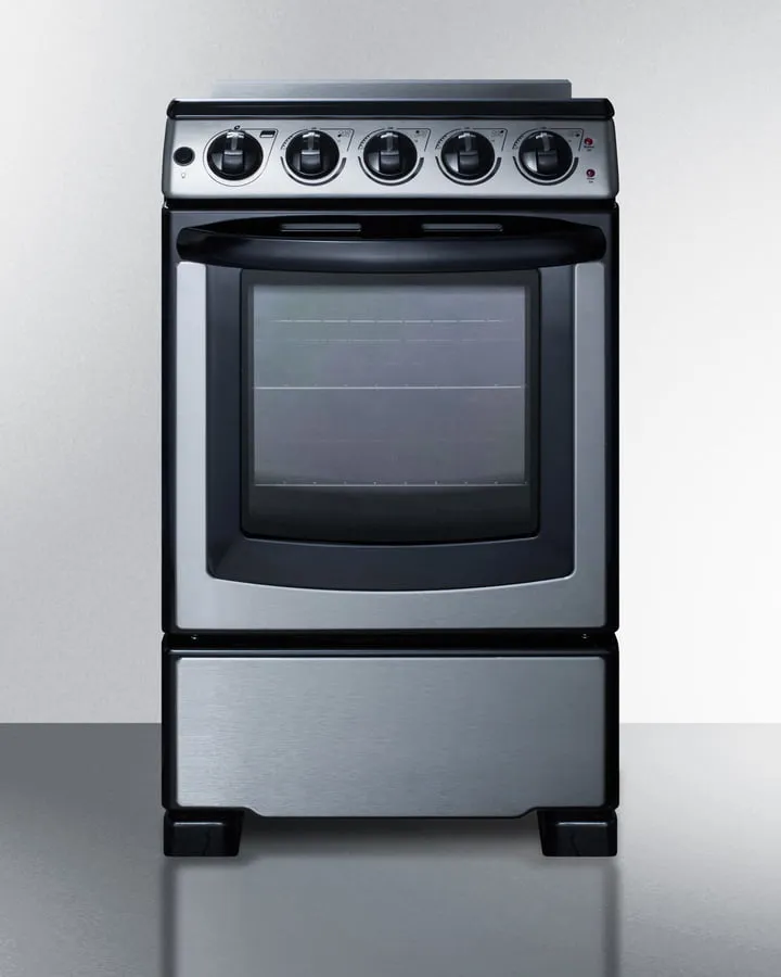 Summit REX2071SSRT 20" Wide Electric Smooth-Top Range