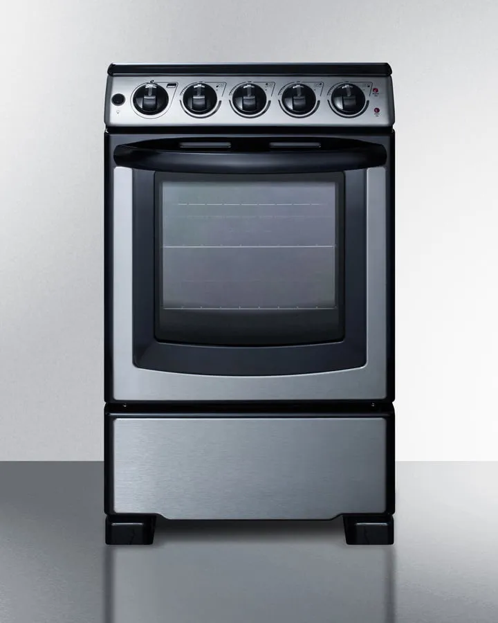 Summit REX2071SSRT 20" Wide Electric Smooth-Top Range