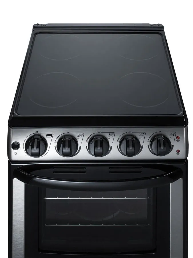 Summit REX2071SSRT 20" Wide Electric Smooth-Top Range