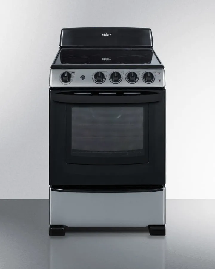 Summit REX2451SS 24" Wide Electric Smooth-Top Range