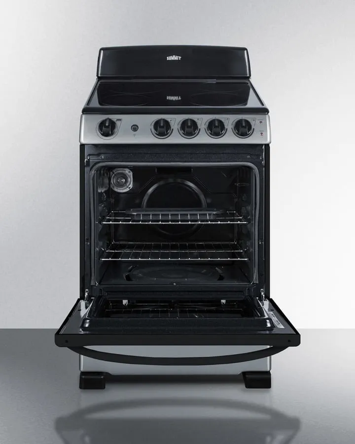 Summit REX2451SS 24" Wide Electric Smooth-Top Range