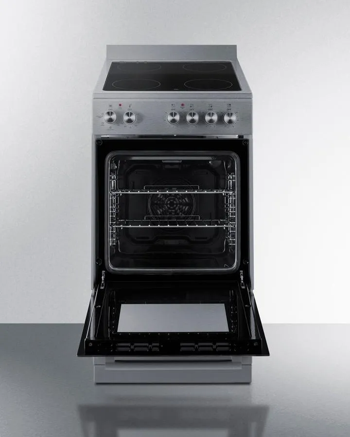 Summit REXT20SS 20" Wide Electric Smooth-Top Range