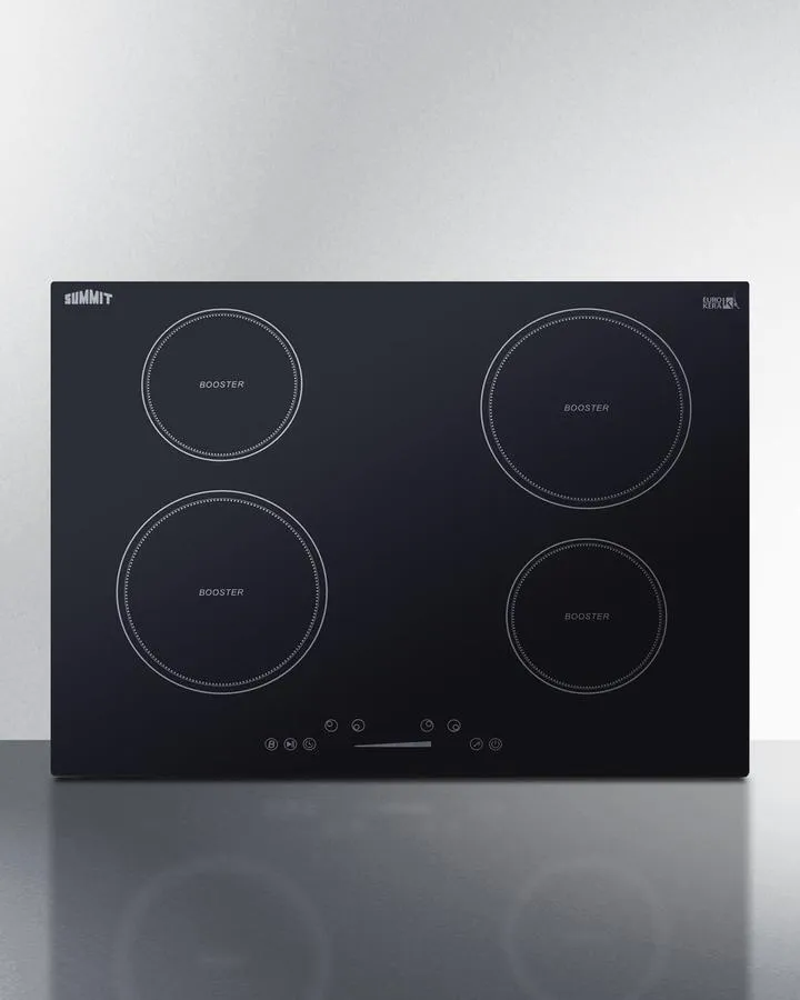 Summit SINC4B301B 30" Wide 208-240V 4-Zone Induction Cooktop