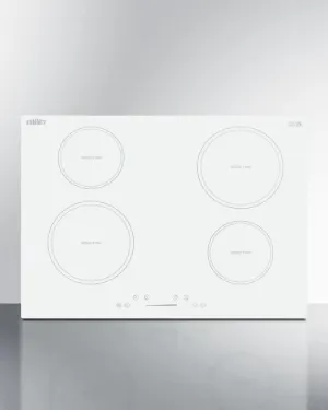 Summit SINC4B302W 30" Wide 208-240V 4-Zone Induction Cooktop