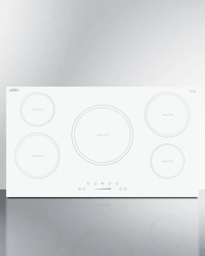 Summit SINC5B36W 36" Wide 208-240V 5-Zone Induction Cooktop