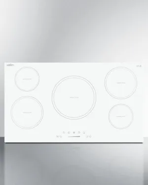 Summit SINC5B36W 36" Wide 208-240V 5-Zone Induction Cooktop