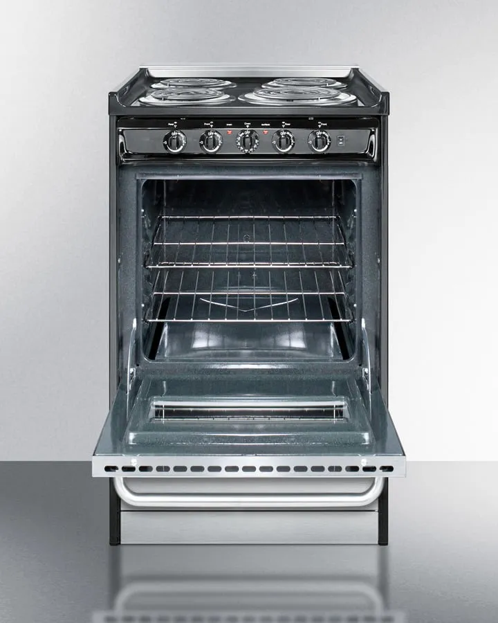 Summit TEM110BRWY 20" Wide Electric Coil Range