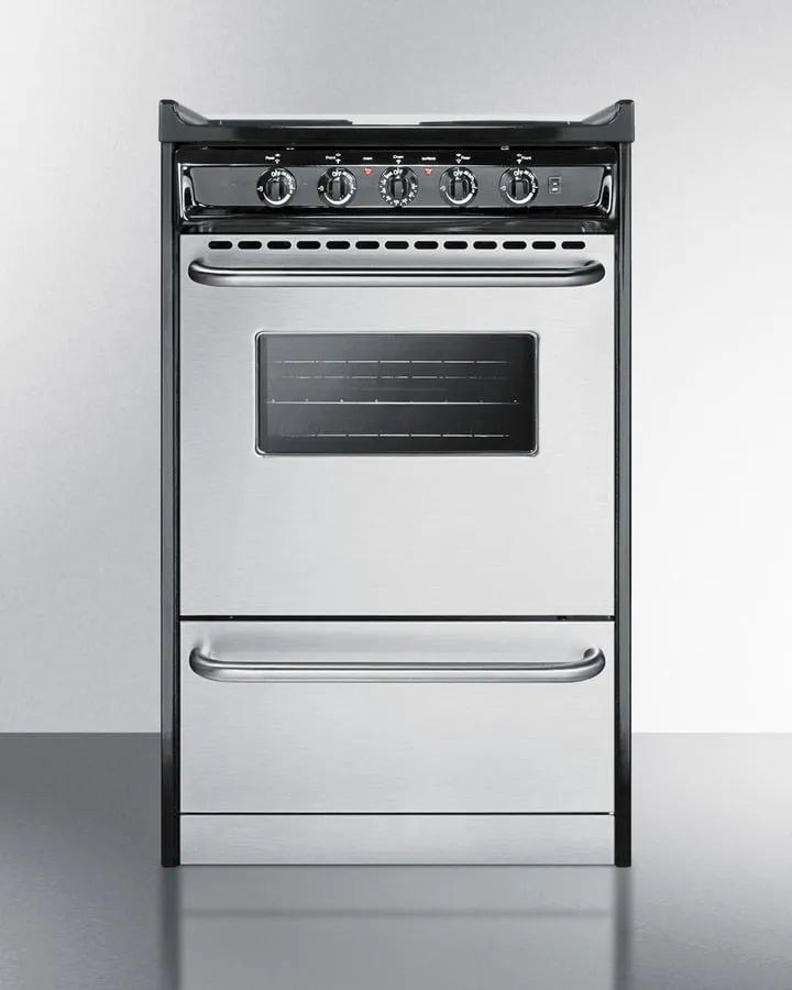 Summit TEM110BRWY 20" Wide Electric Coil Range