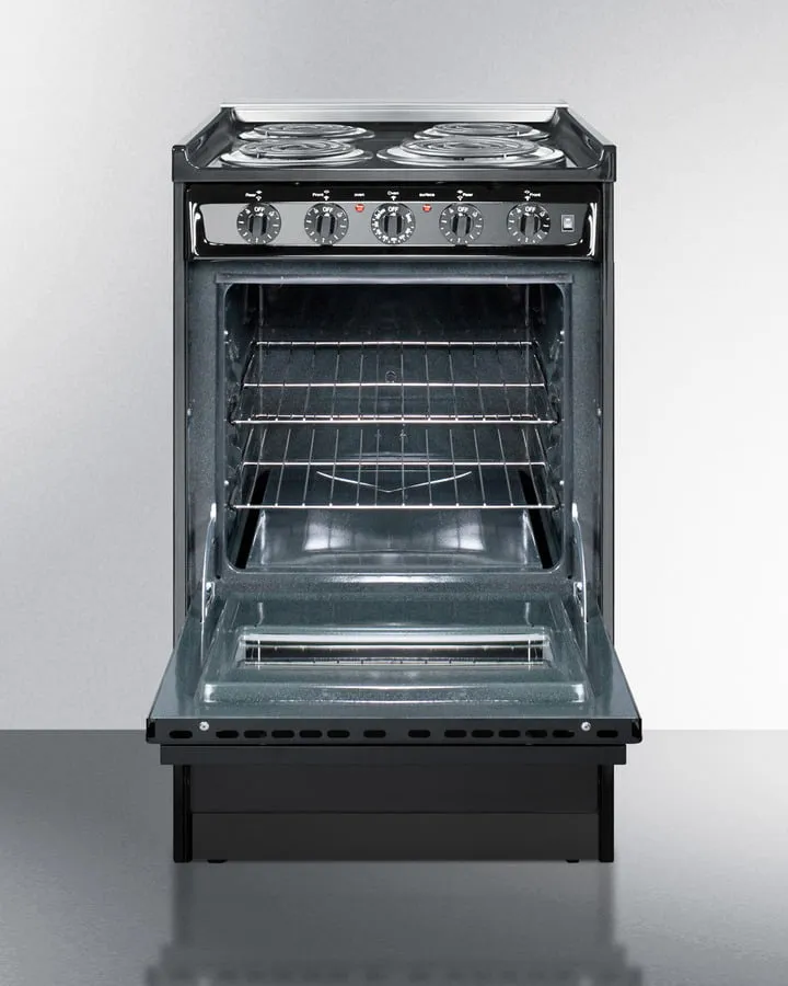 Summit TEM110CRW 20" Wide Electric Coil Range
