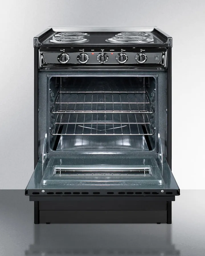 Summit TEM610CRW 24" Wide Electric Coil Range