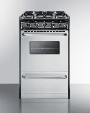 Summit TTM11027BRSW 20" Wide Gas Range