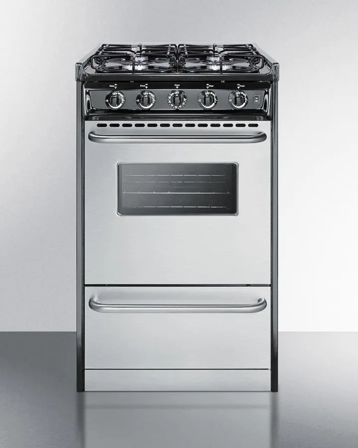 Summit TTM11027BRSW 20" Wide Gas Range