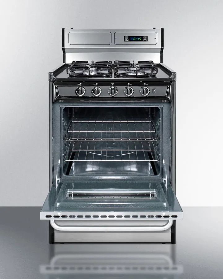 Summit TTM63027BKSW 24" Wide Gas Range