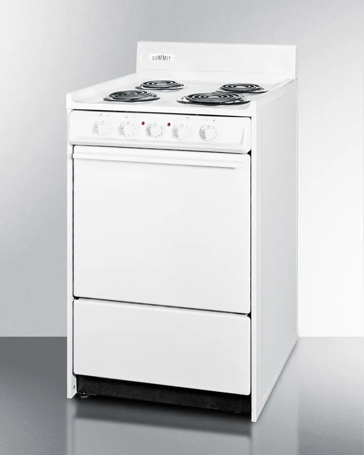Summit WEM110 20" Wide Electric Coil Top Range